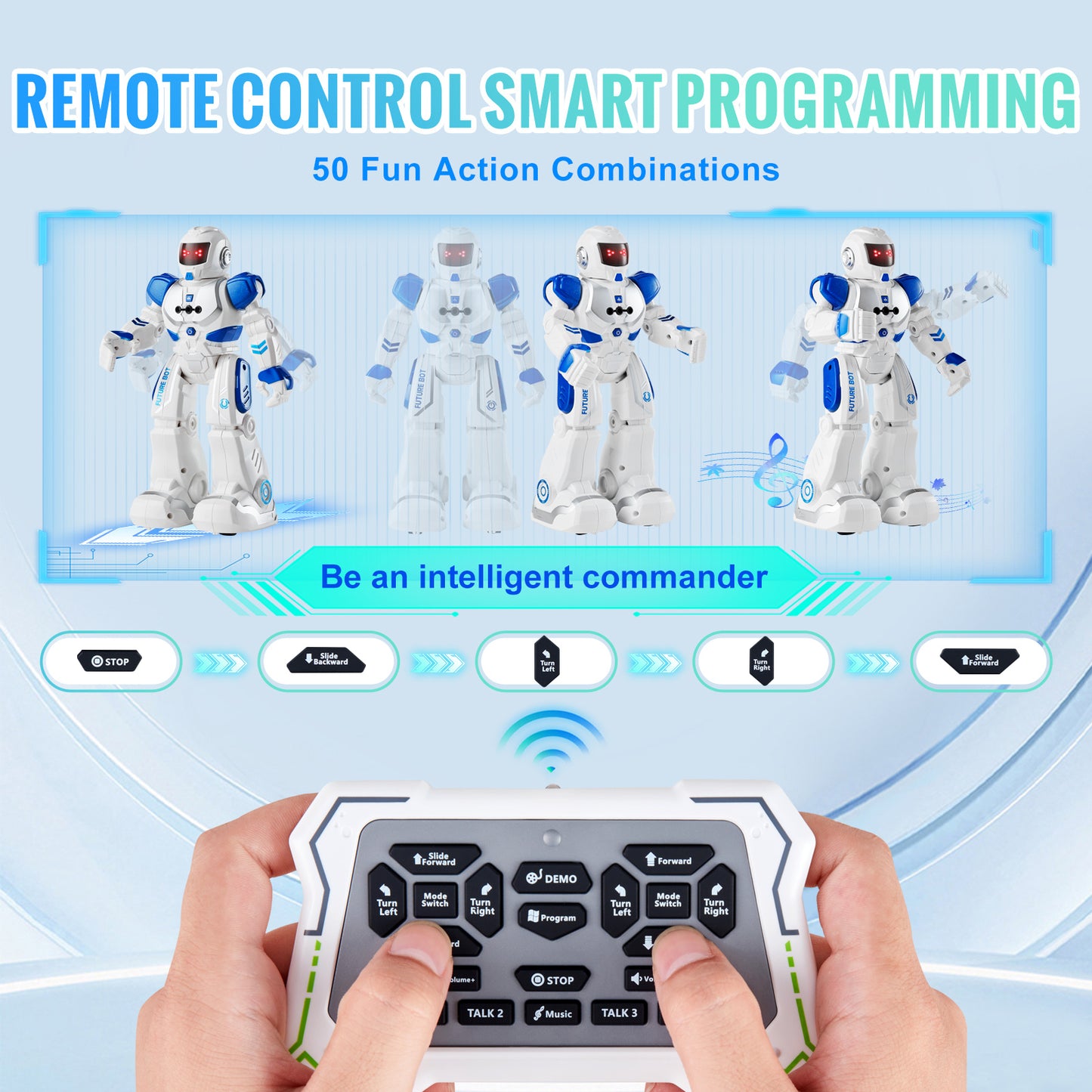 VEVOR RC Robot Toy For Kids Talking Dancing Gesture Remote Control Programmable