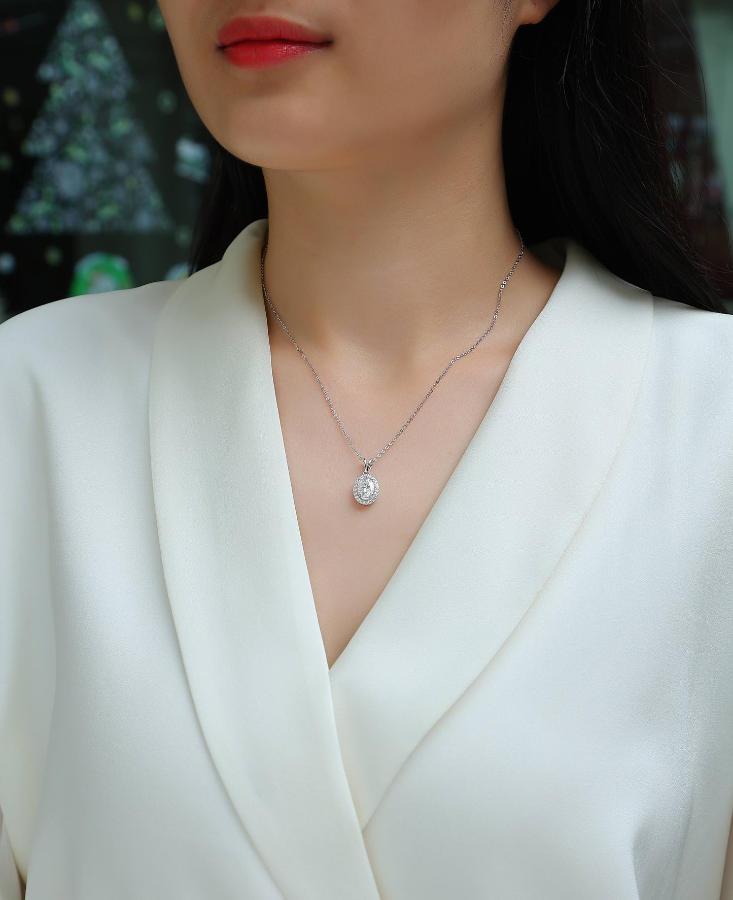 Infinite - A Fashionable And Luxurious Diamond Jewelry Pendant Set With Moissanite S925 Sterling Silver And Platinum Plating