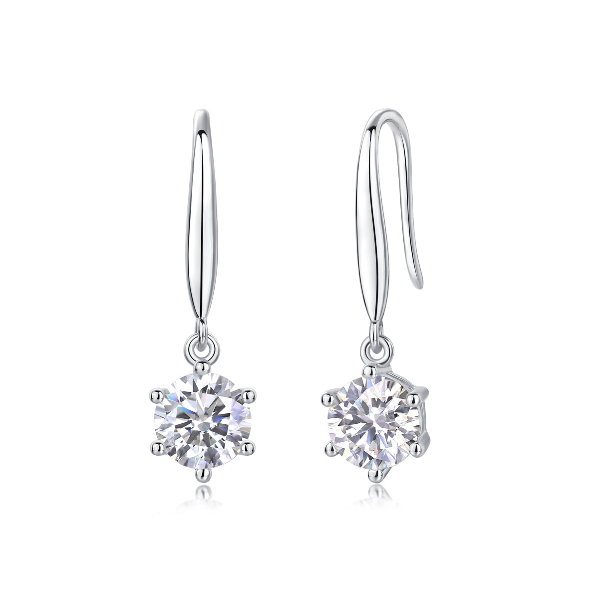 1Jumping Wind Inlaid Moissanite Silver Earrings Luxury Fashion Diamond Earrings Prohibit TikTok sales