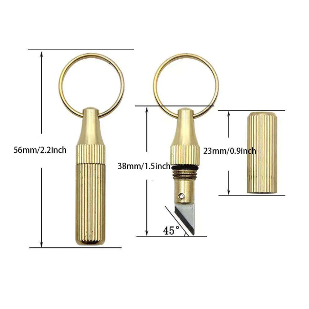 2PCS Stainless Steel Mini Pocket Knife - Leaf-Shaped Portable Capsule Knife With Keychain, Handcrafted Wooden Handle For Outdoor Camping, Fishing & Daily Use