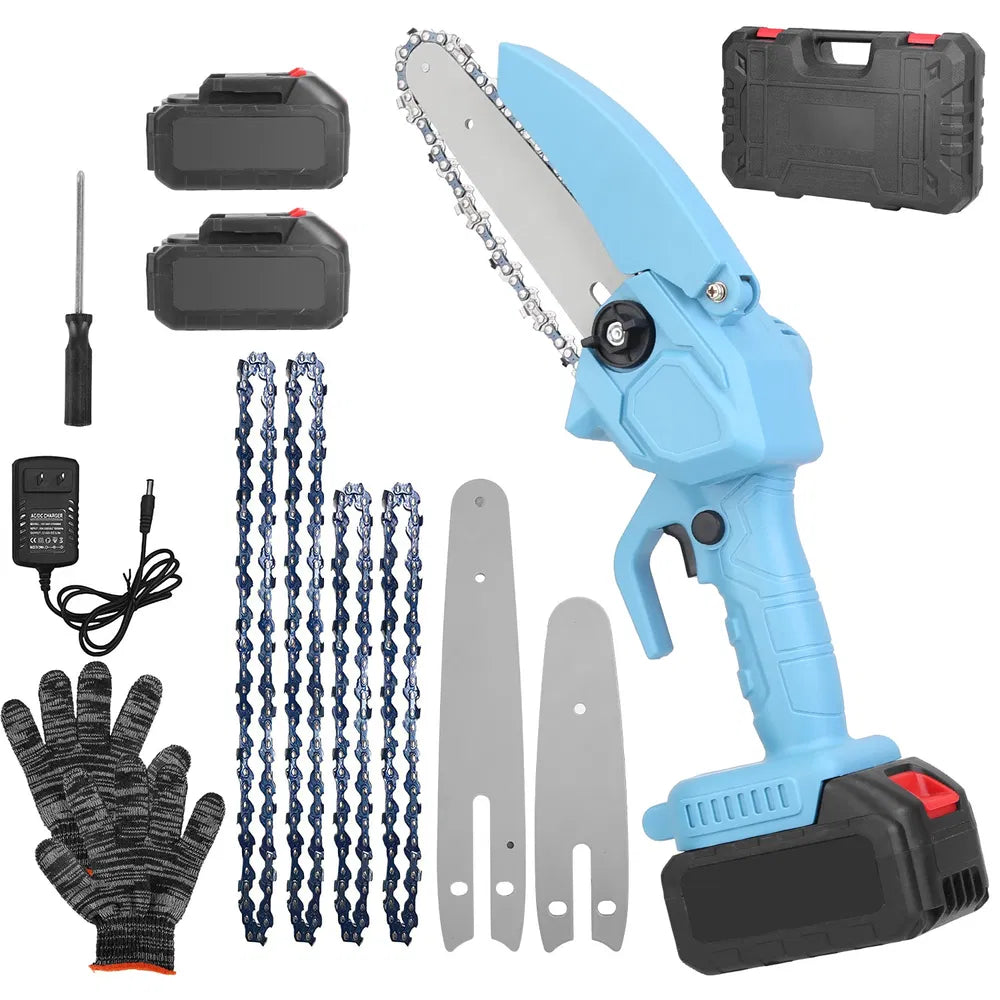Electric Mini Chainsaw Portable Handheld Cordless Small Chain Saw Battery Powered