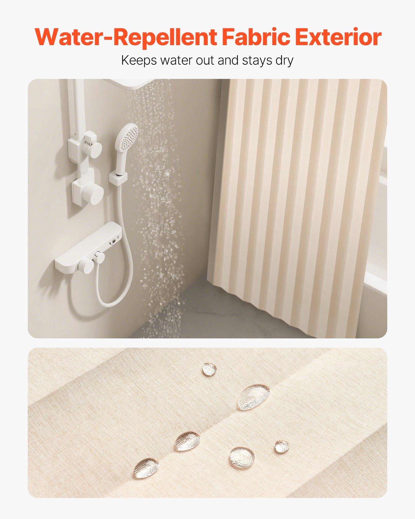 Accordion Door, 47 X 78 Inch, Blackout Fabric Folding Magnetic Door Curtain, With Hanging Hooks, Interior Room Divider For Doorways, Closets, Bedrooms, Bathrooms, Living Rooms, Beige, 1 Panel