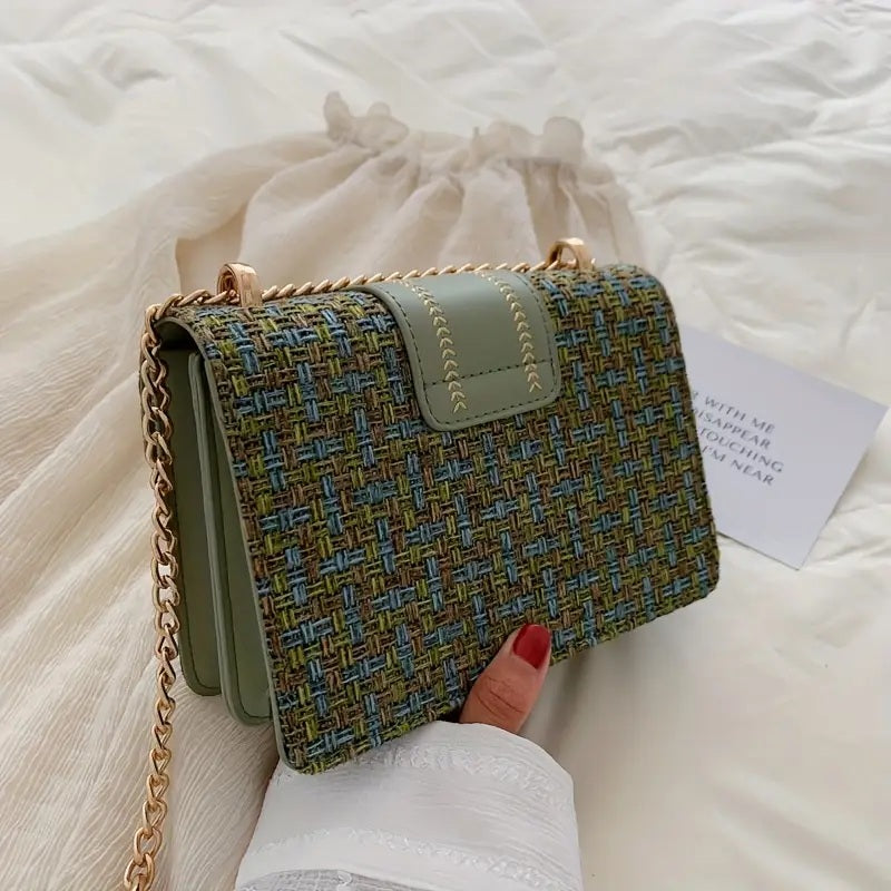 PU Crossbody Bag, Small Fragrance Style, Women's Shoulder Bag, Sense Of Luxury, Emotional Chain Small Bag