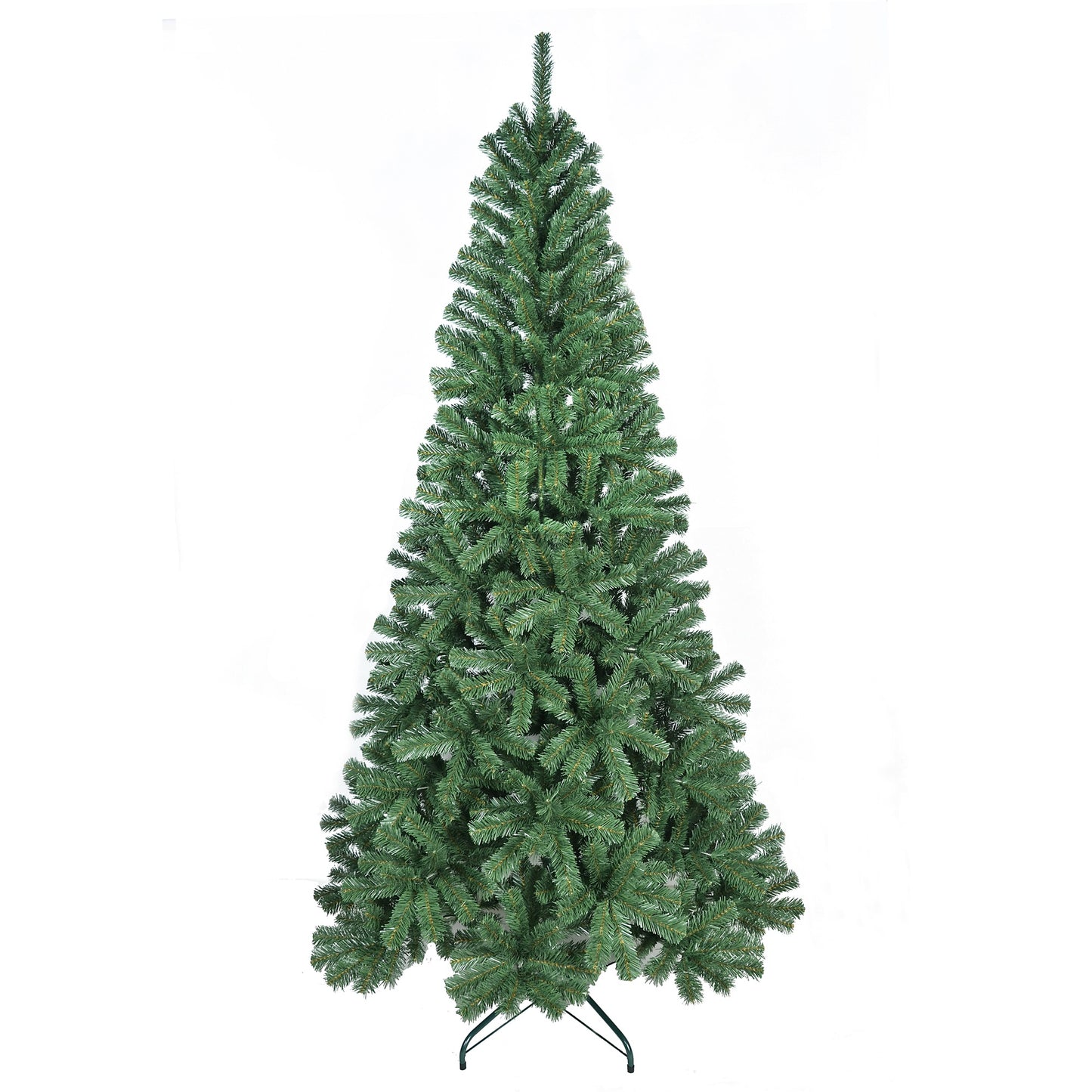 6FT Artificial Plant Natural Christmas Tree 500 PVC Tips Hinged Metal Stand Full Indoor Holiday Party Decor