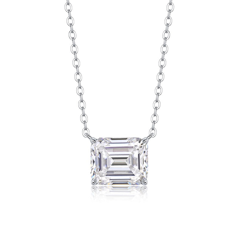 1Mirage In The Mirror - A Trendy Diamond Pendant Necklace Set With Octagonal  Moissanite S925 Sterling Silver And Platinum Plating Prohibit TikTok sales