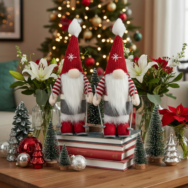 2PCS Set Christmas Gnomes Holiday Decor Cute Tabletop Ornaments For Party Gifts & Home Display FBA Shipment