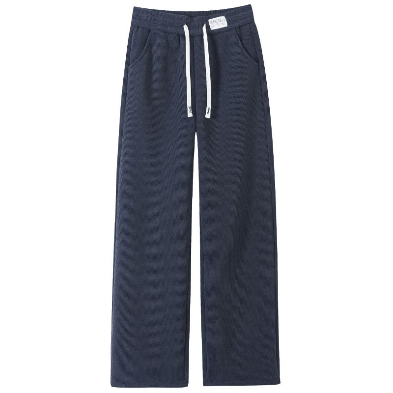 Chenille Fleece-lined Thickening Wide Leg Pants Women's Autumn And Winter