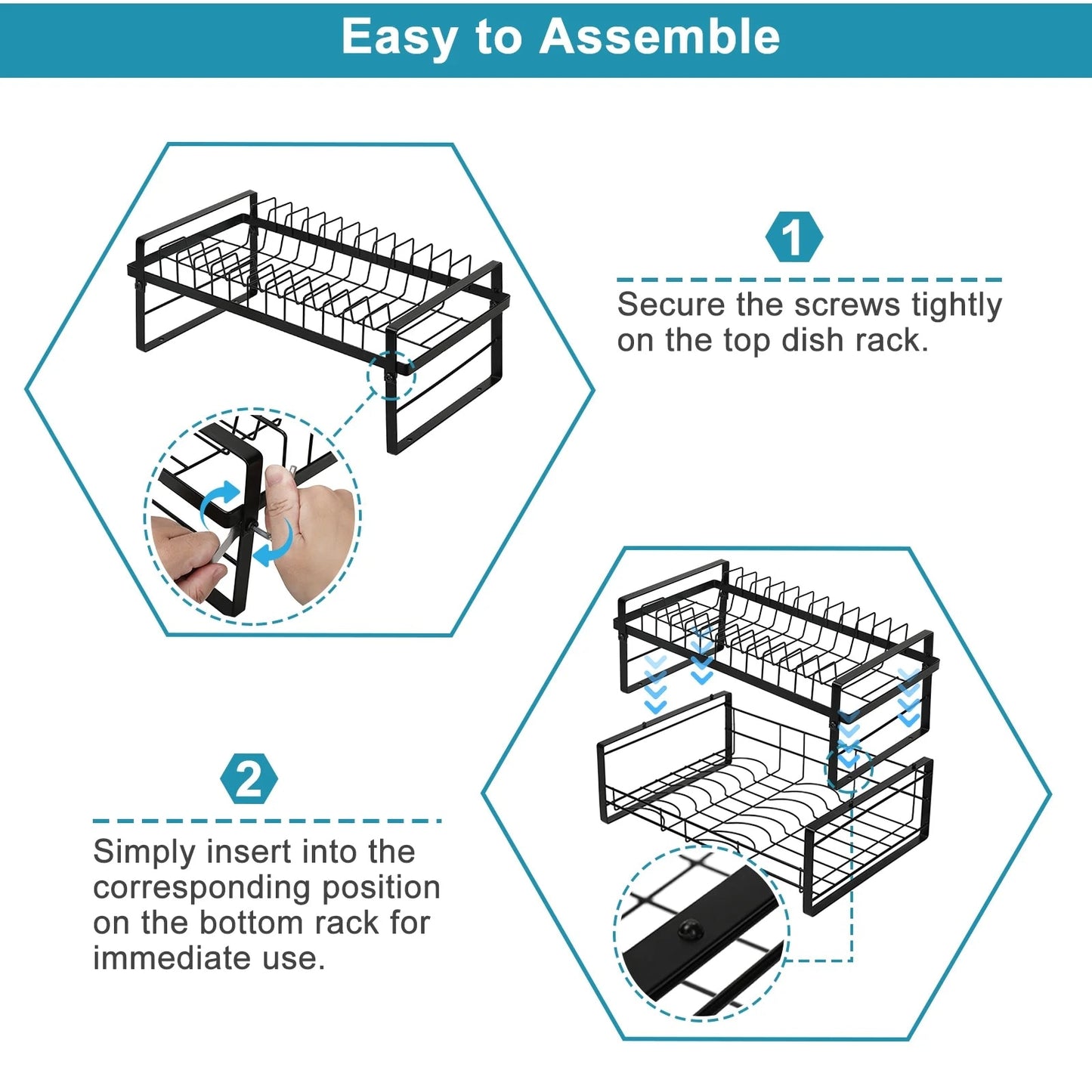 Upgraded 2 Piece Cookware Set Organizer Rack And Dish Drying Rack 8 Tier Pot And Pan Organizer For Kitchen Counter