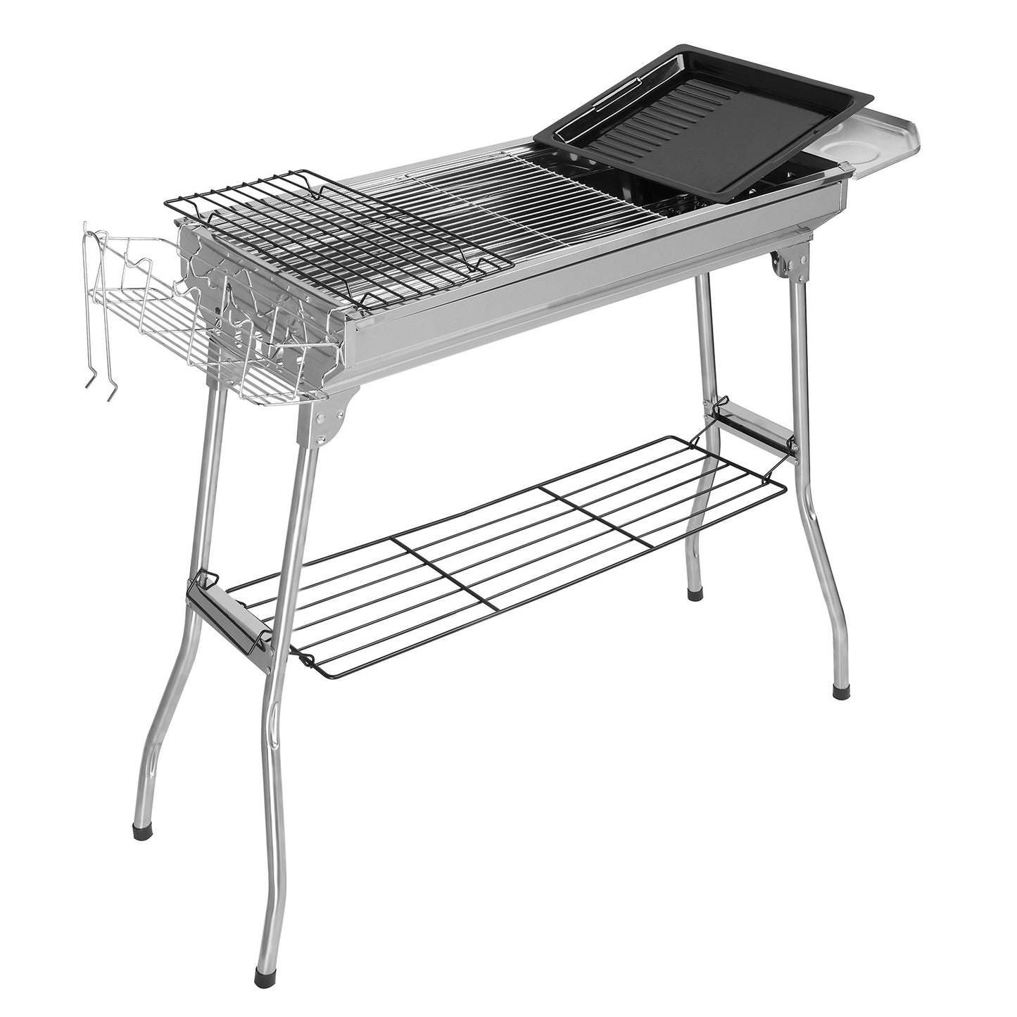 100x31x71cm Silver Stainless Steel Barbecue