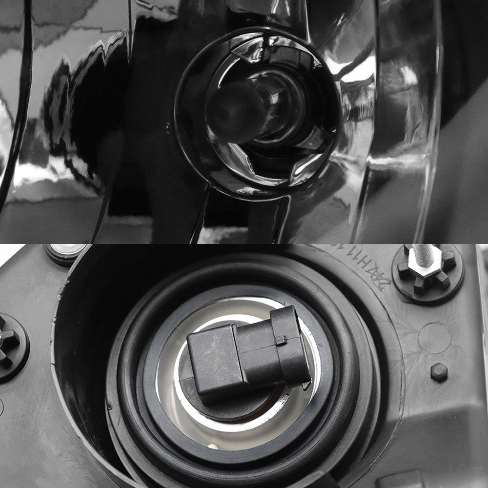 For 2008-2017 Freightliner Cascadia Black Headlights Headlamps Left,Right