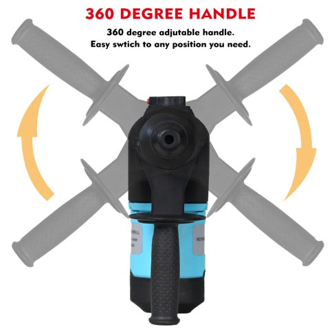 Rotary Hammer 1100WBlue Black1-12 SDS Plus Rotary Hammer Drill 3 Functions