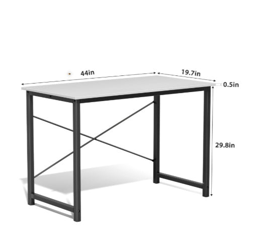 Computer Office Desk For Small Spaces, Writing Gaming Work Desk Modern Kids Study Table With Storage Bag & Headphone Hook