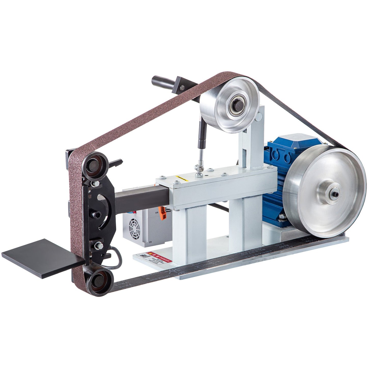 1500W 2HP Belt Sander Grinder, Variable Speed Belt Grinder For Metalworking, 3 In 1 Belt Sander Polisher With 3 Grinding Moulds & Flat Platen Tool Rest For Knife Making