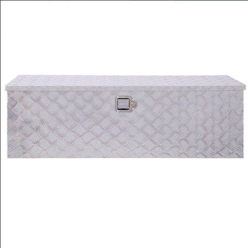 48inch Aluminum Tool Box,heavy Duty Truck Bed Tool Box,outdoor Trailer Pickup Storage Tool Box,RV Storage Organizer,underbody Box W Lock Keys,silver