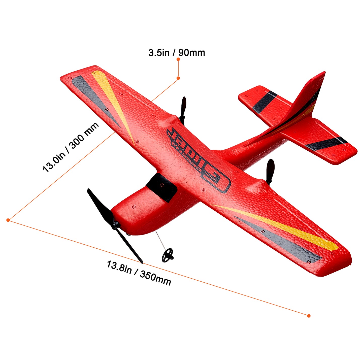 RC Airplane EPP Foam RC Plane Toy With 2.4 GHz Remote Control 2 Batteries