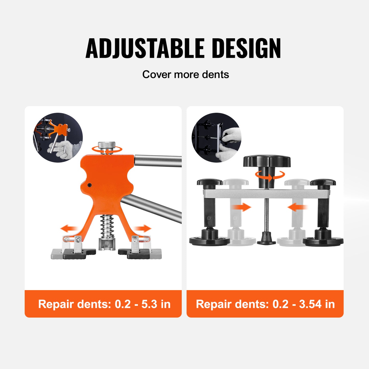 VEVOR Car Body Dent Puller Bridge Lifter Tool Paintless Hail Remover Repair Kit