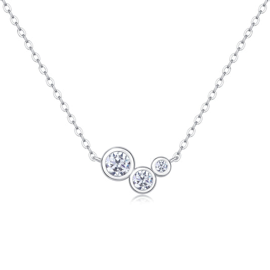 White Dew - A Fashionable And Luxurious Diamond Jewelry Pendant Set With Moissanite S925 Sterling Silver