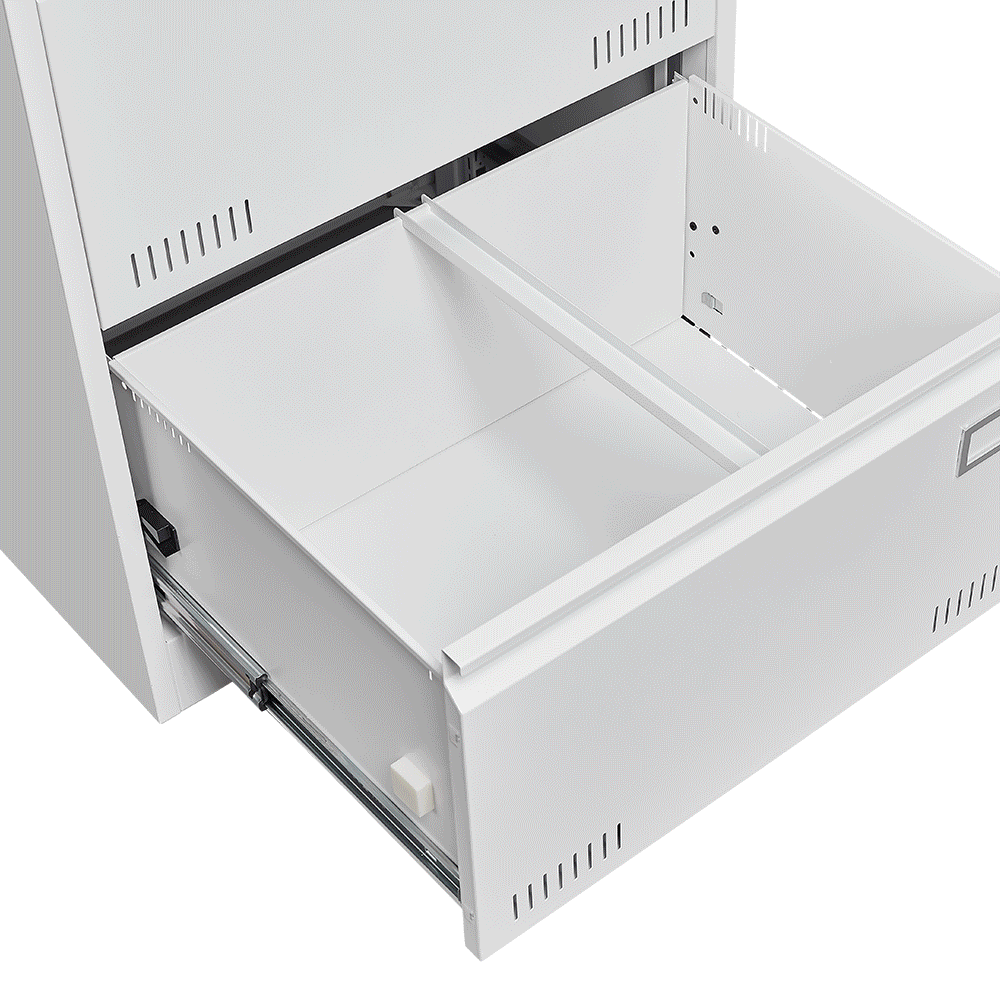 Filing Cabinet Lateral File Cabinet 3 Drawer, White Filing Cabinets With Lock, Locking Metal File Cabinets Three Drawer Office Cabinet For Legal Letter A4 F4 Home Offic