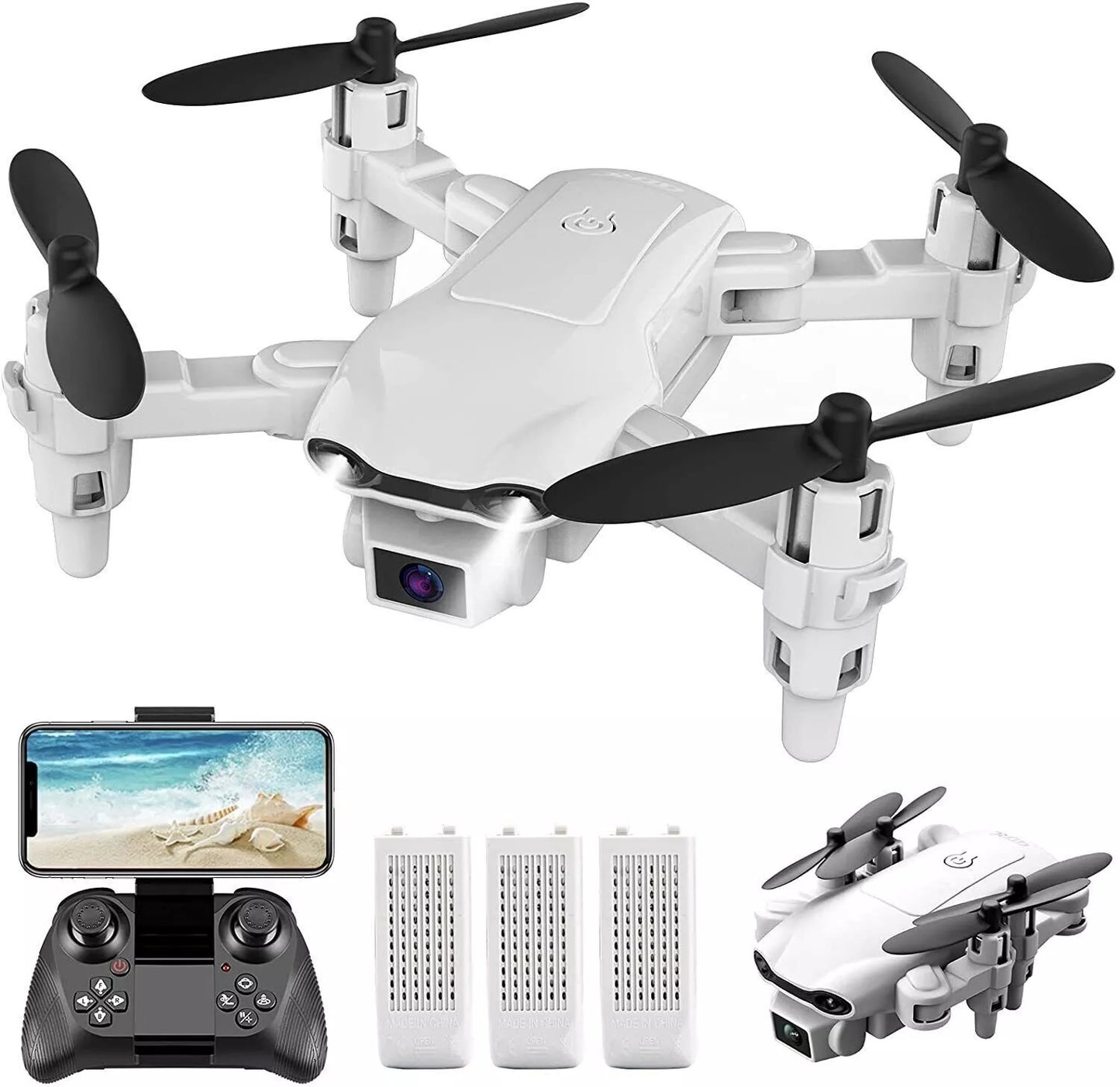 V9 Mini Drone For Kids Adults 720P HD FPV Camera, Foldable RC Quadcopter For Boys Girls With Altitude Hold, Headless Mode,