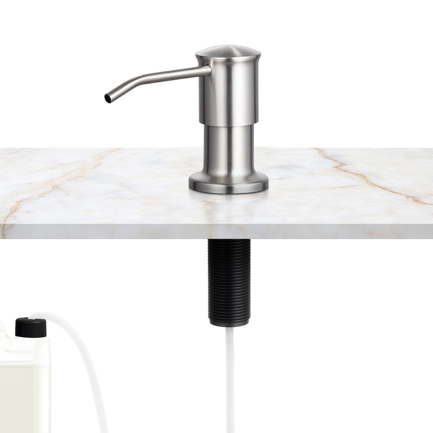 Built In Soap Dispenser For Kitchen Sink Stainless Steel Counter top Pump