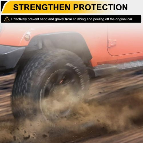 Front And Rear Fender Flares Compatible With 2007-2018 J E E P Wrangler JK JKU, Off-Road Wheel Flares Liner 4 PCS