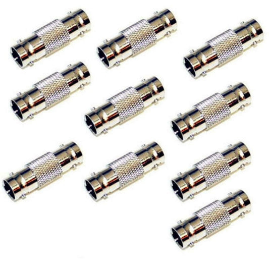 10 Pack BNC Female Coaxial Cable Coupler Adapter Connector For CCTV RG59 RG60