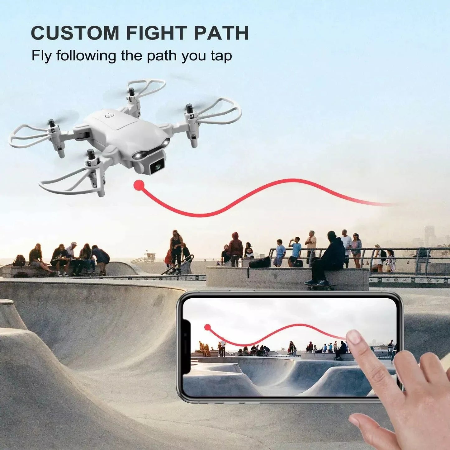 V9 Mini Drone For Kids Adults 720P HD FPV Camera, Foldable RC Quadcopter For Boys Girls With Altitude Hold, Headless Mode,
