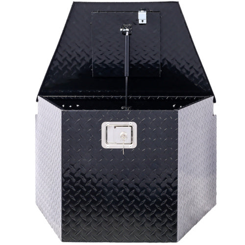 29inch Aluminum Tool Box, heavy Duty Truck Bed Tool Box, outdoor Trailer Pickup Storage Tool Box,RV Storage Organizer,underbody Box W Lock Keys,black 29x16.5x18.5inch