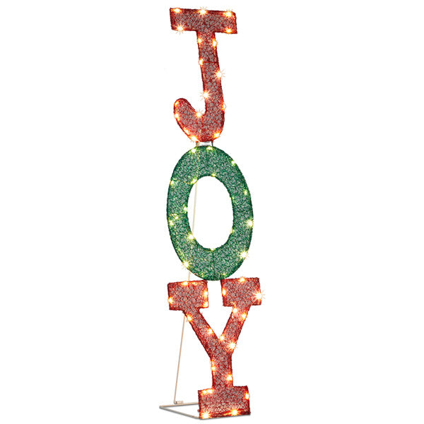 29X27X99cm, JOY Letter 2D Warm White Light, Mesh Powder 4.5V, 1.35W, Classic Elements Of Christmas Lighting