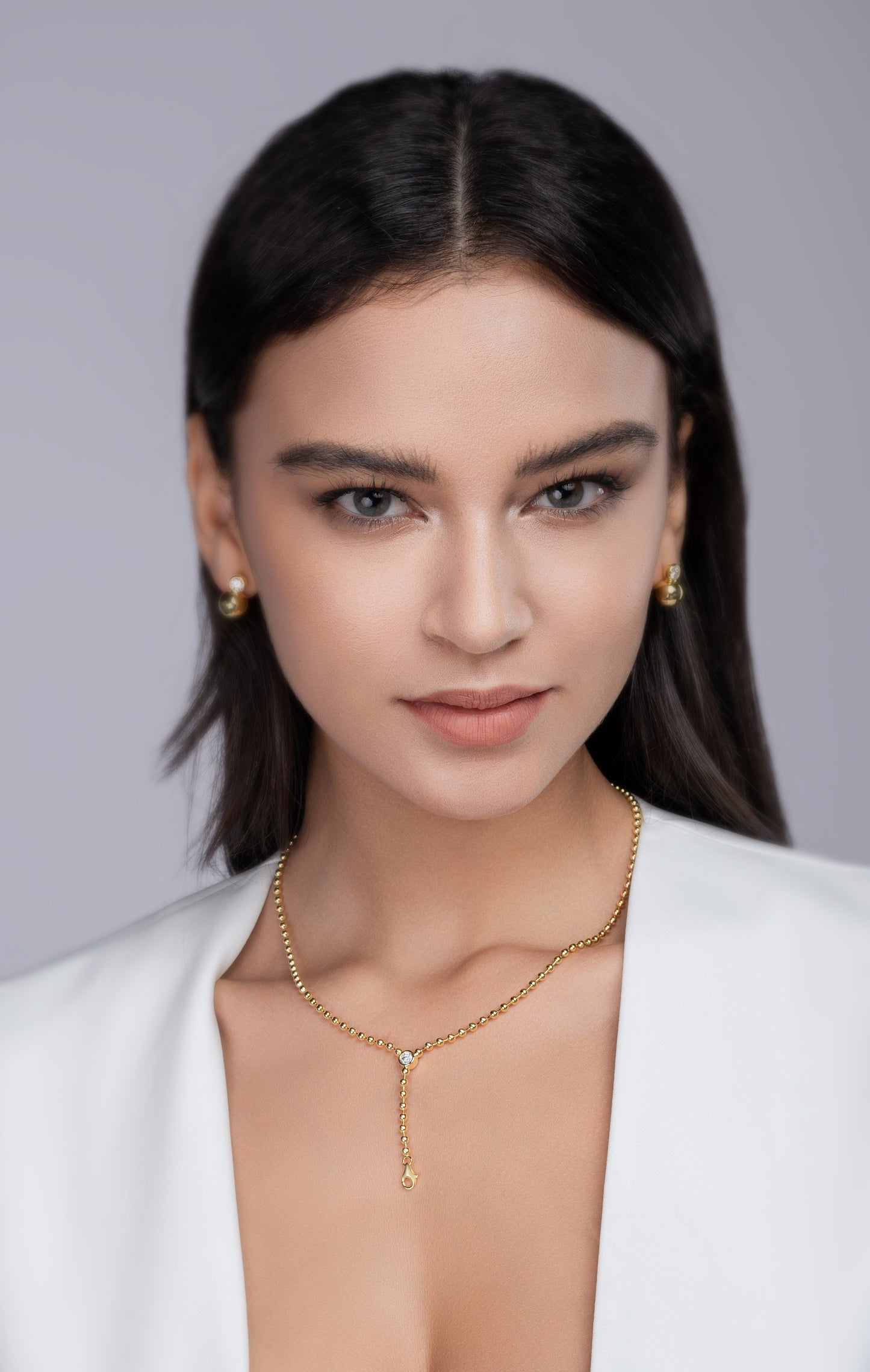 Time Interlaced - A Trendy Diamond Jewelry Necklace Pendant Set With 0.5-carat Moissanite S925 Sterling Silver And Gold Plating