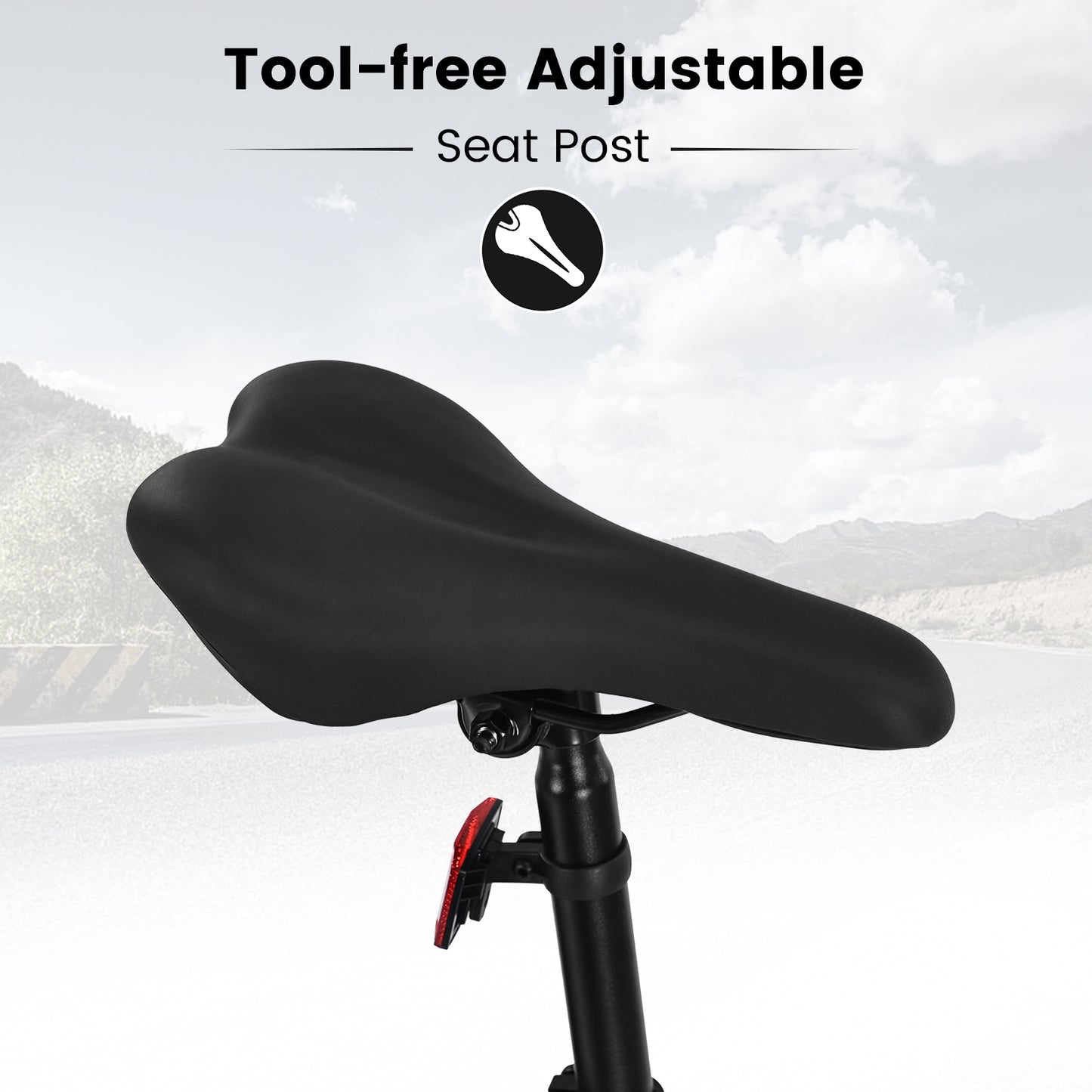 S26109 26 Inch Fat Tire Bike Adult-Youth Full Shimano 21 Speed Mountain Bike, Dual Disc Brake, High-Carbon Steel Frame, Front Suspension, Mountain Trail Bike, Urban Commuter City Bicycle