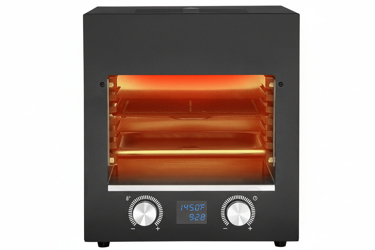 Electric Steak Grill, 1800W Smokeless Infrared Electric Broiler, 1450°F Stainless Steel Steak Cooker With 6-Tier Adjustable Rack, Electric Infrared Grill For BBQ, Toast, Grill, Indoor