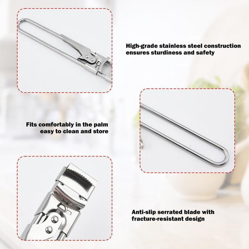 Multifunctional Adjustable Can Jar Opener Opener For Weak Hands, Stainless Steel Jar Lid Opener Bottle Opener Tool For Seniors With Arthritis Stainless Steel Multi Kitchen Portable Metal Utensils Gl