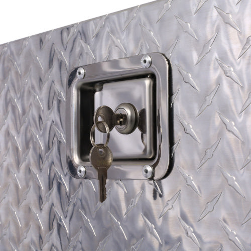 29inch Aluminum Tool Box, heavy Duty Truck Bed Tool Box, outdoor Trailer Pickup Storage Tool Box,RV Storage Organizer,underbody Box W Lock Keys,silver, 29x16.5x18.5inch