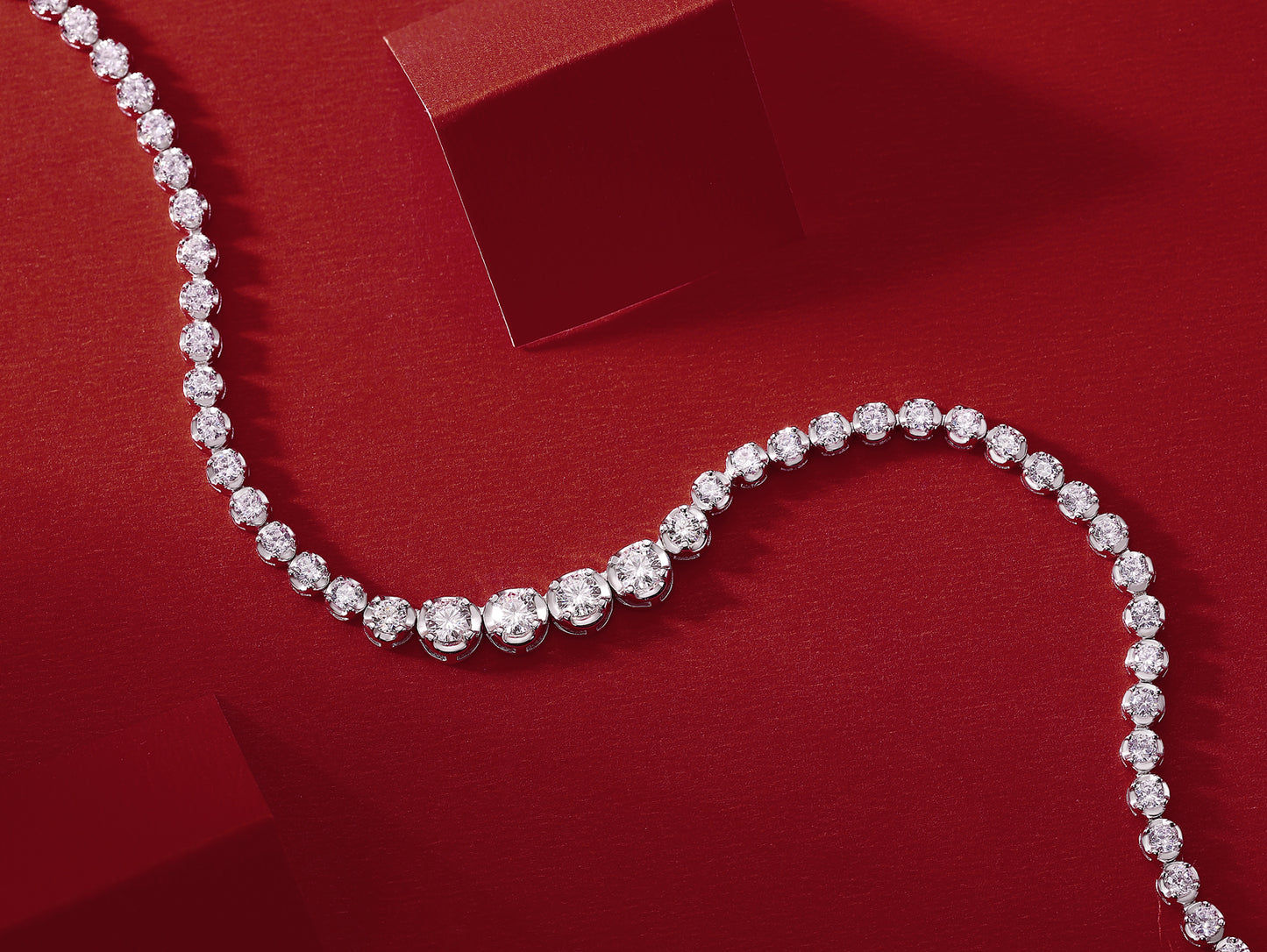 1In The Name Of Light Luxurious Fashion Diamond Pendant Necklace Set With Mosan Diamond Silver Ornaments