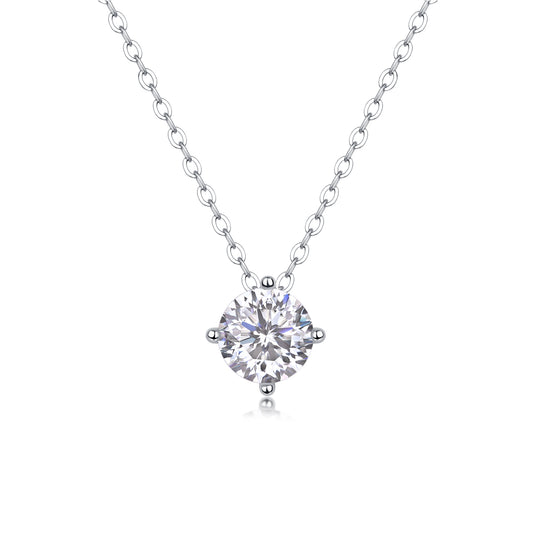 True Heart - A Fashionable And Luxurious Diamond Jewelry Pendant Set With 1-carat Moissan Diamond S925 Sterling Silver