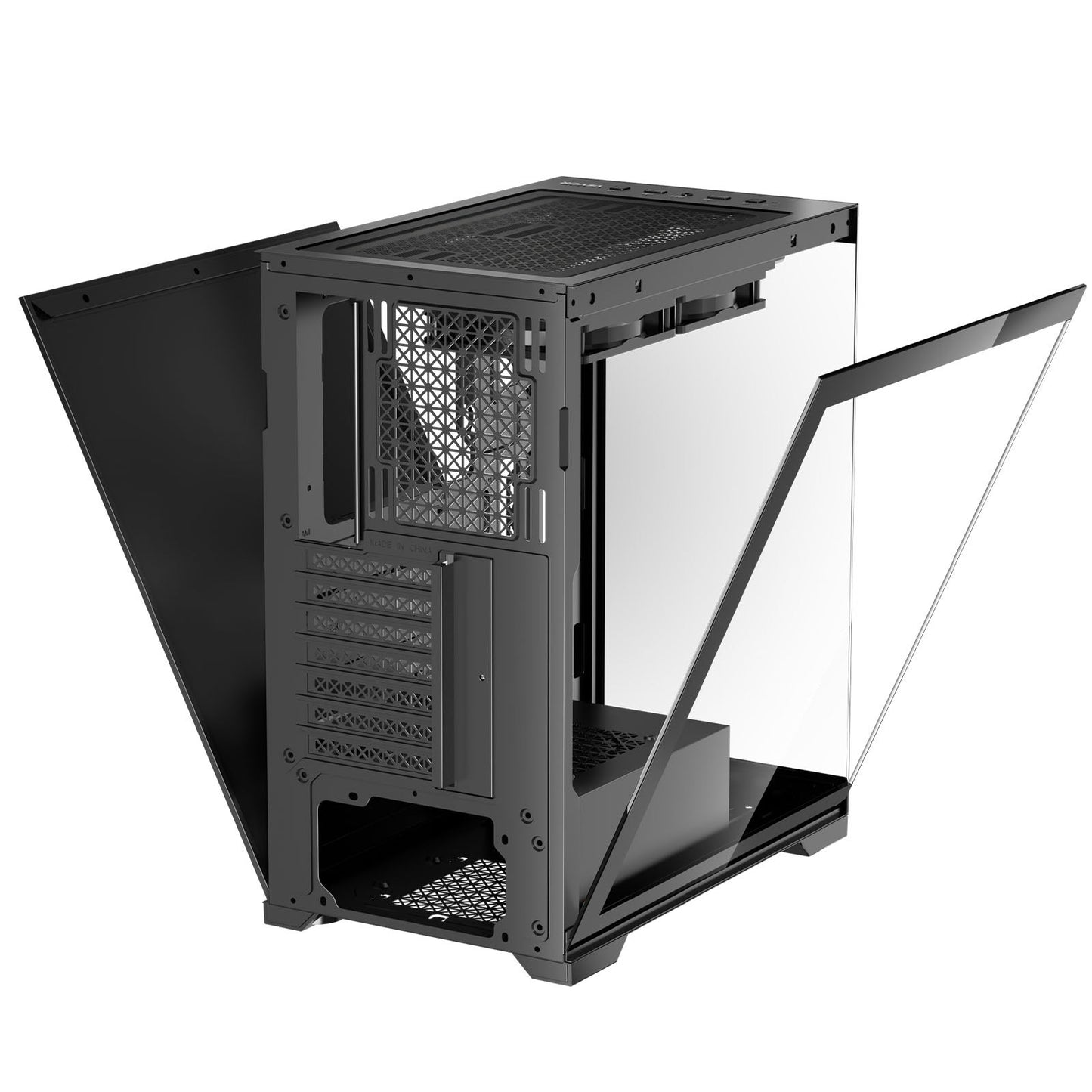 PC Gaming Case Mid-Tower Computer Case With 2 X 120 Mm Fans For ATX Motherboard