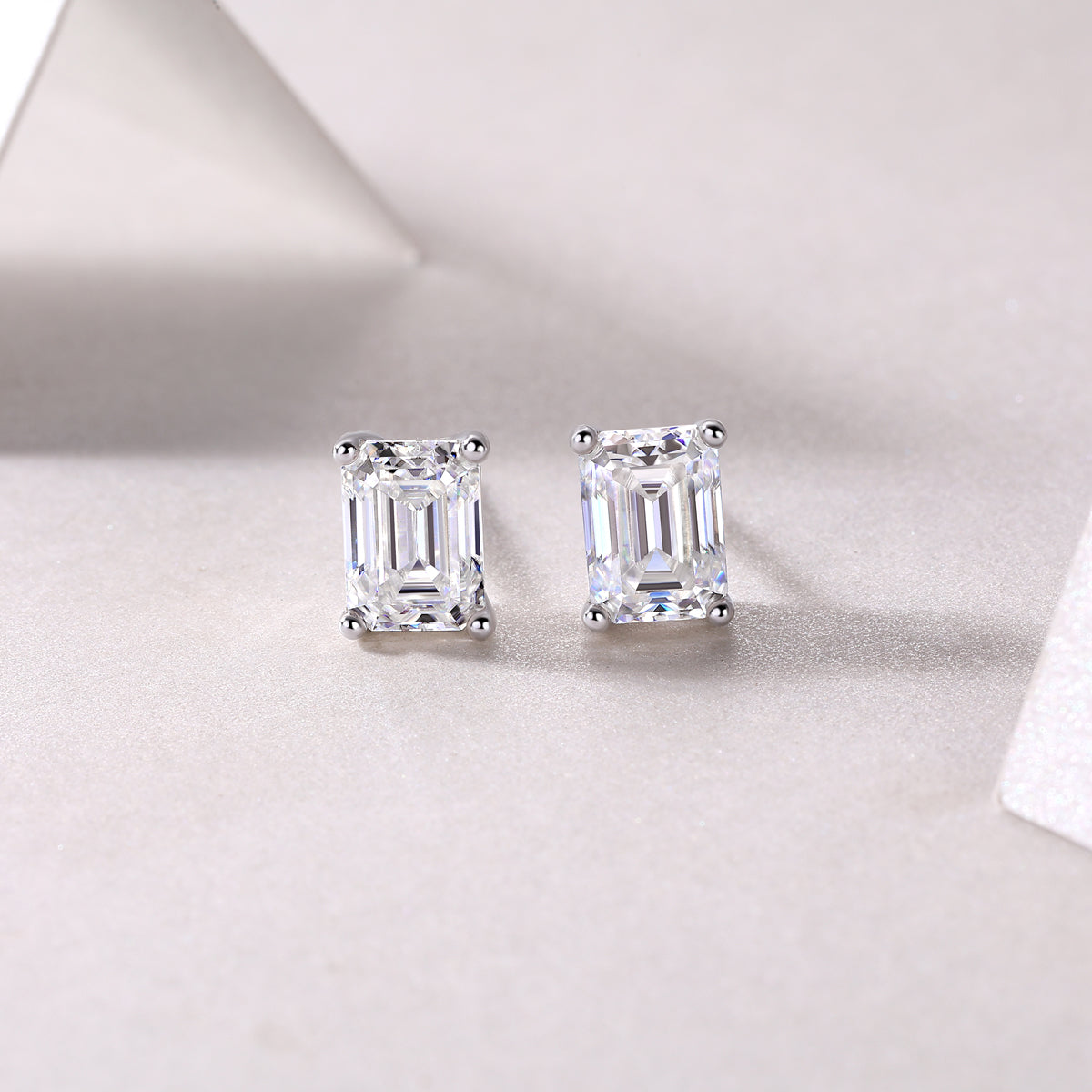 1Sink Into Luxury Fashion Diamond Earrings Studs Set With Mosan Diamond Silver Ornaments Prohibit TikTok sales
