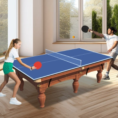 7ft Mid-Size Ping Pong Conversion Top Foldable  Portable Table Tennis Table Top For Indoor Games