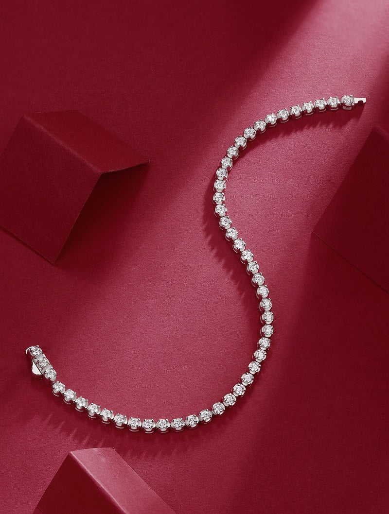 1Starlight Luxury Fashion Mosan Diamond S925 Silver Bracelet