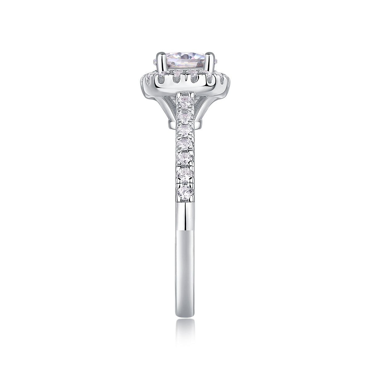 Hug Your Lover With A Large Diamond Ring Luxury Fashion Set With Moissanite Silver Ring