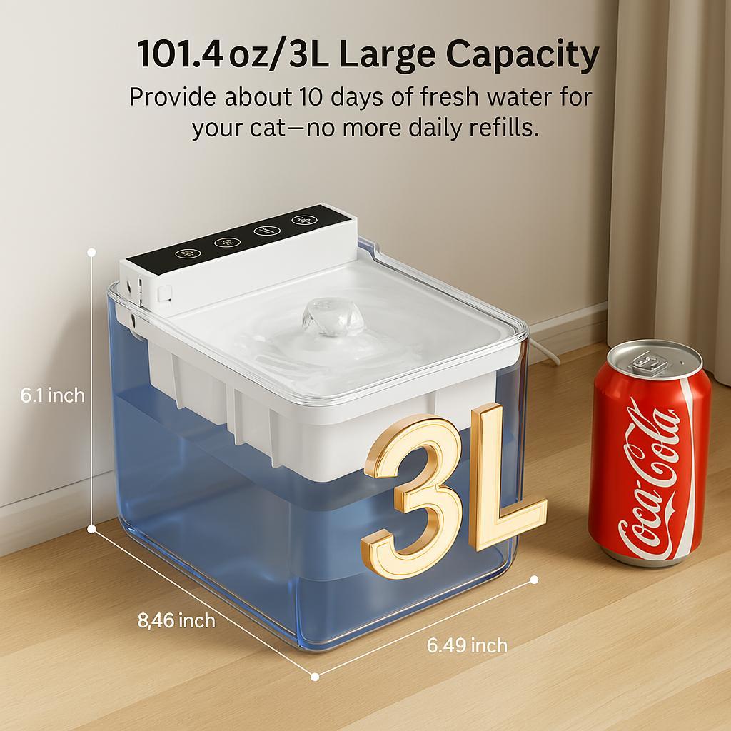 Wired Automatic Pet Fountain Water Dispenser Automatic Sensing Function