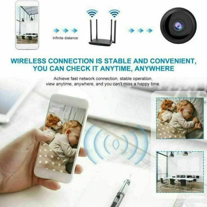 Mini Hidden Spy Camera Wireless Wifi IP Home Security 1080P HD DVR Night Vision
