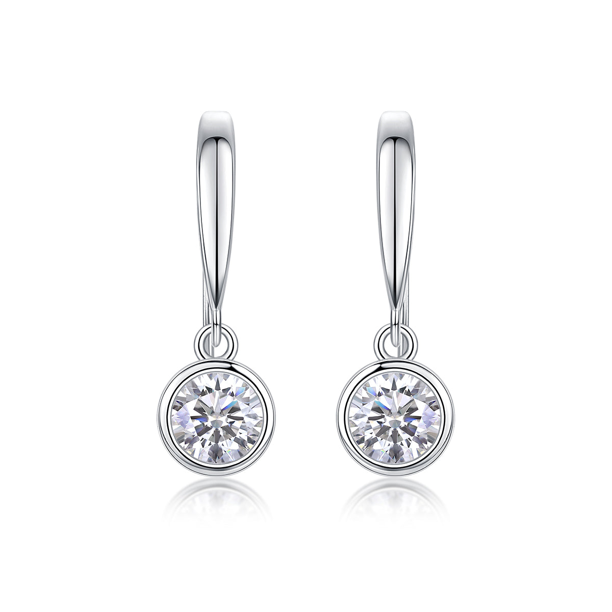 Soft Light And Sweet Whispers - Fashionable Earrings And Stud Jewelry Set With Moissanite S925 Sterling Silver And Platinum-plated Diamonds
