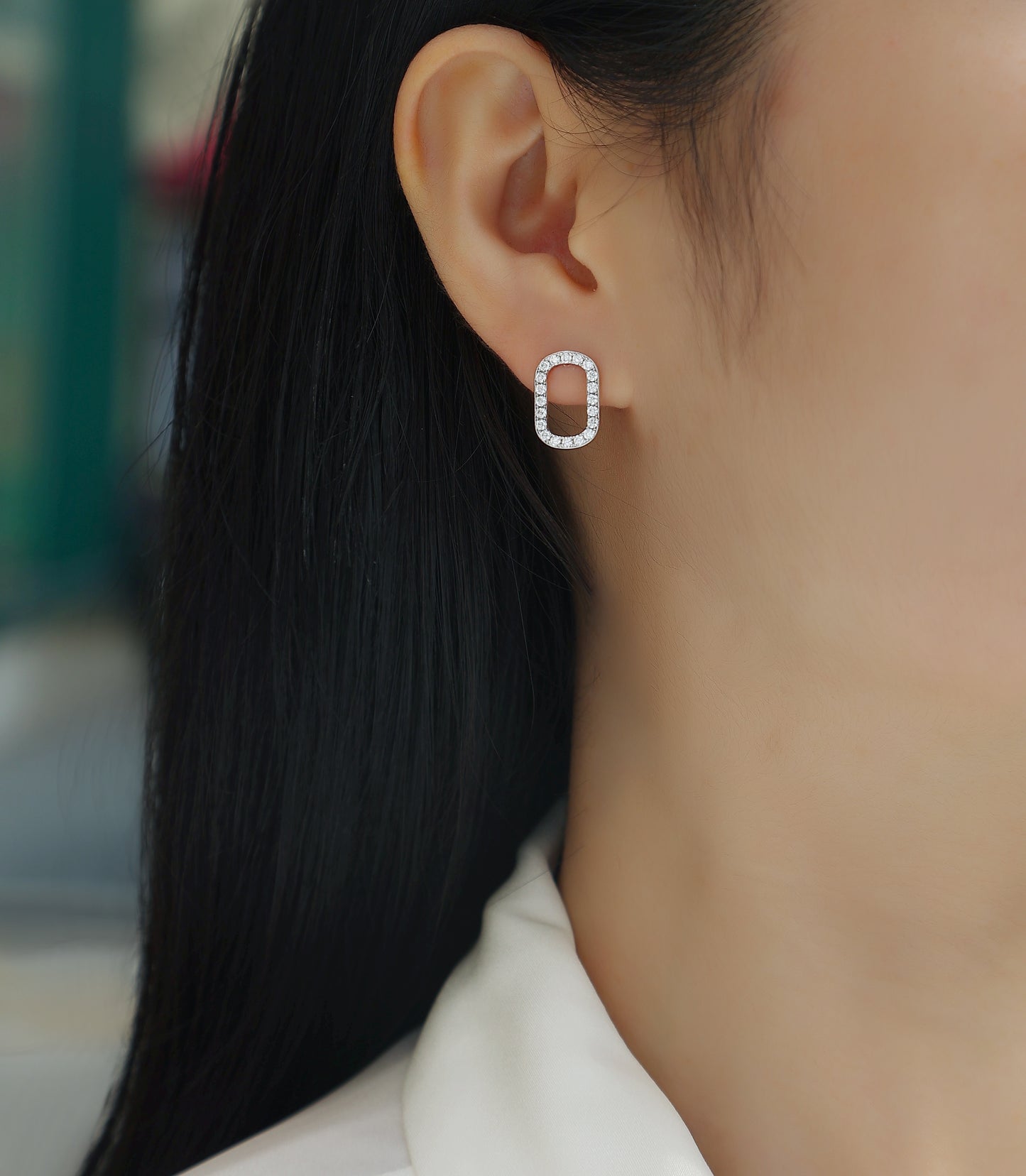 1Return To Simplicity - Fashionable, Trendy And Affordable Jewelry Set With Moissanite S925 Sterling Silver And Platinum-plated Stud Earrings Prohibit TikTok sales