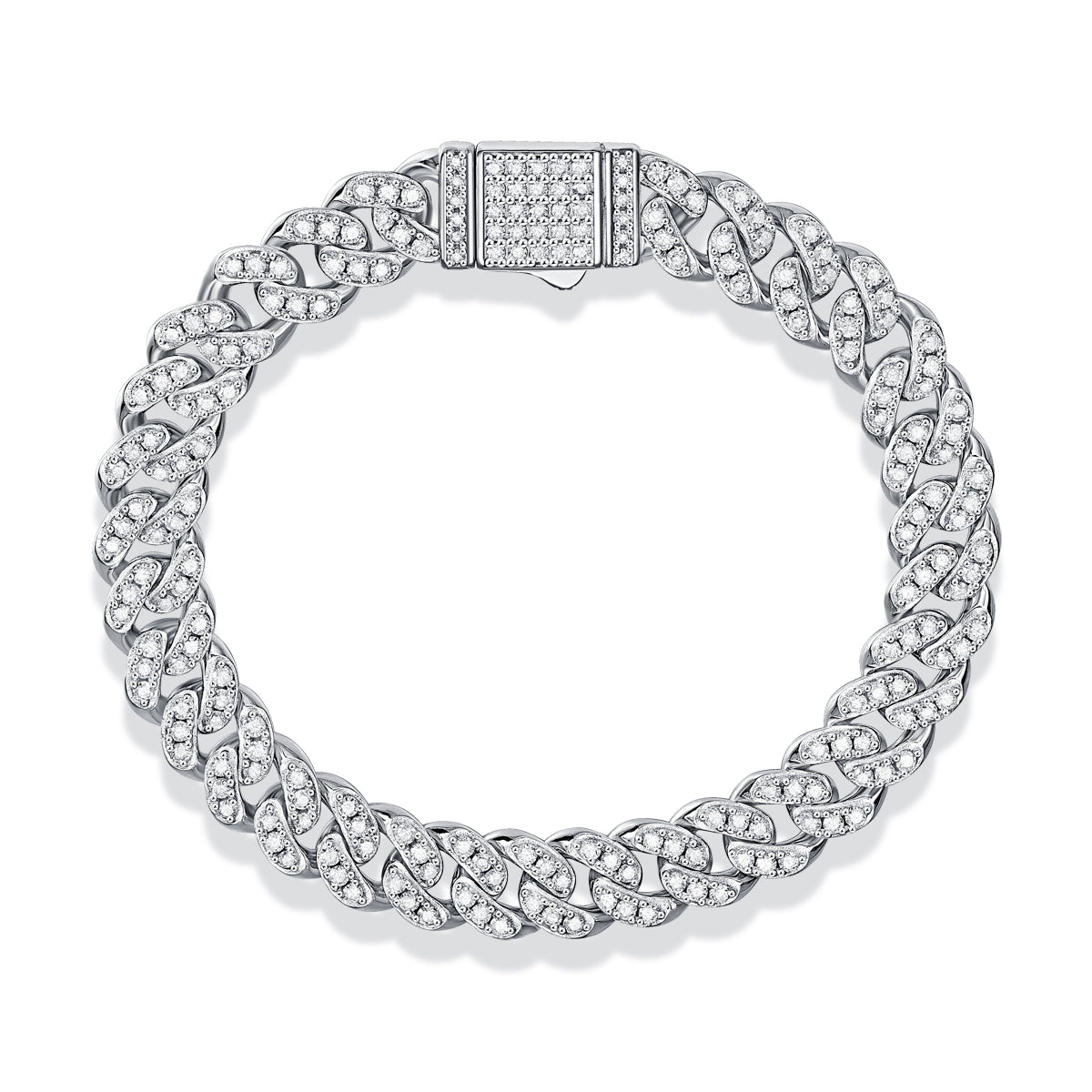 1The Light Of Faith Luxury Fashion Mossan Diamond S925 Silver Bracelet Prohibit TikTok sales