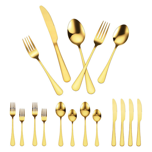 100-Piece Silverware Set Stainless Steel Cutlery Flatware Utensil Kitchen For 20