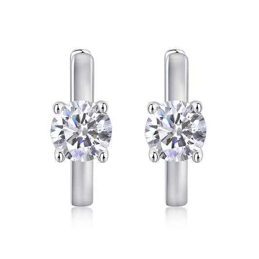 1Set Out To The Heart Of Luxury Fashion Diamond Earrings Stud Mossan Diamond Silver Ornaments Prohibit TikTok sales