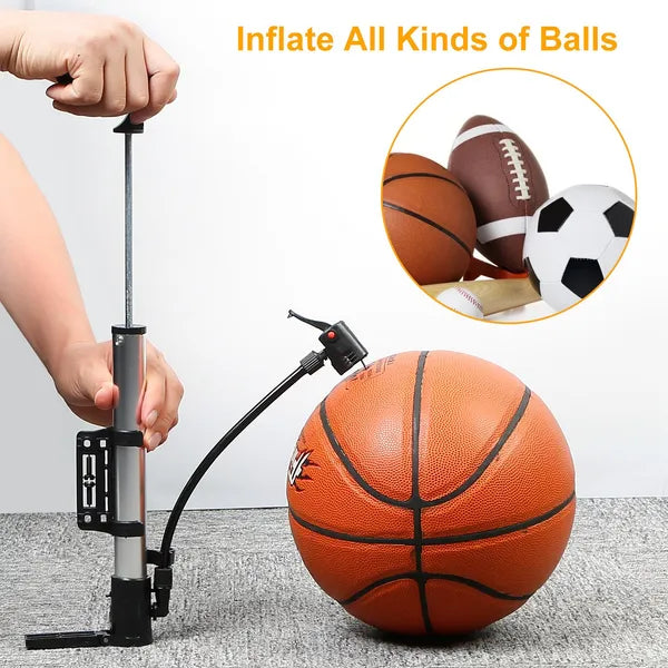 Mini Bike Pump Portable Bicycle Tire Inflator Ball Air Pump W/ Mount Frame For Mountain Road Bike