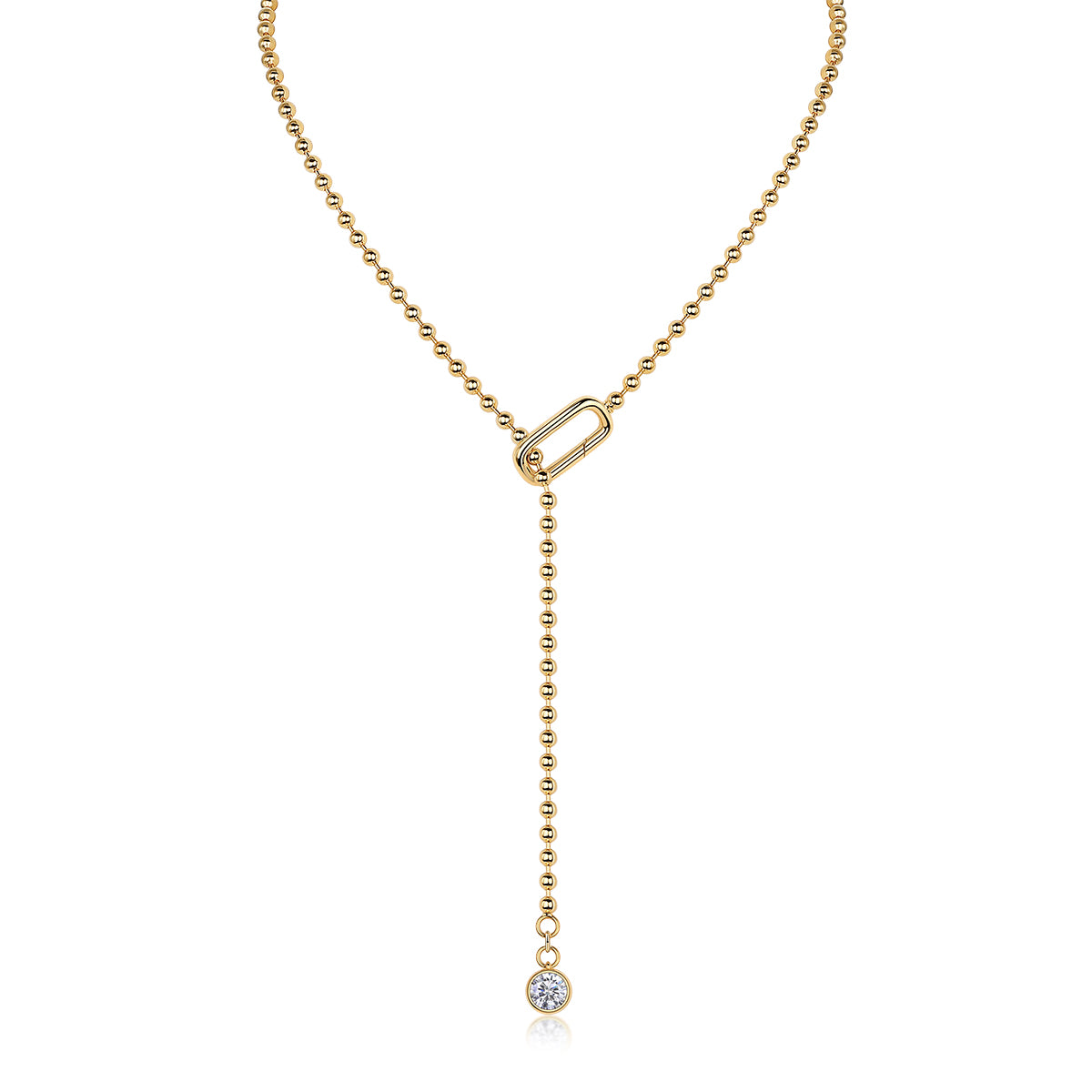 1Gem Tassels Luxury Fashion Diamond Pendant Necklace Set With Mosan Diamond Silver Ornaments Prohibit TikTok sales
